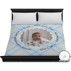 Baby Boy Photo Duvet Cover - King (Personalized)