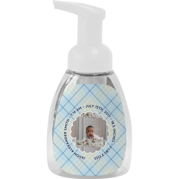 Custom Baby Boy Photo Foam Soap Bottle - White