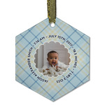 Baby Boy Photo Flat Glass Ornament - Hexagon