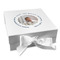 Baby Boy Photo Gift Boxes with Magnetic Lid - White - Front