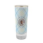 Baby Boy Photo 2 oz Shot Glass - Glass with Gold Rim