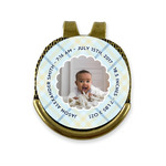 Baby Boy Photo Golf Ball Marker - Hat Clip - Gold