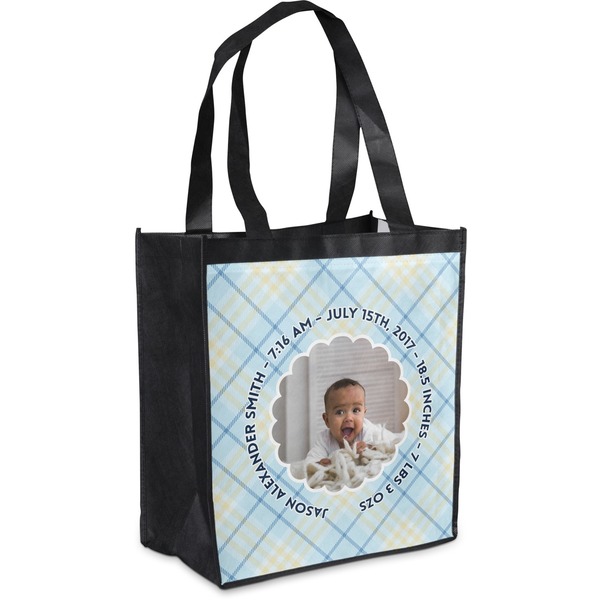 Custom Baby Boy Photo Grocery Bag (Personalized)