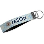 Baby Boy Photo Webbing Keychain Fob - Small (Personalized)