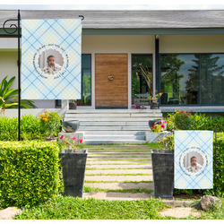 Baby Boy Photo Large Garden Flag - Double Sided