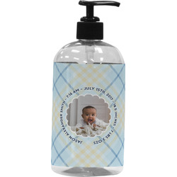Baby Boy Photo Plastic Soap / Lotion Dispenser (16 oz - Large - Black)