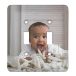 Baby Boy Photo Light Switch Cover (2 Toggle Plate)