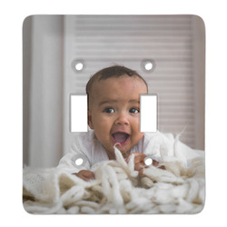 Baby Boy Photo Light Switch Cover (2 Toggle Plate)