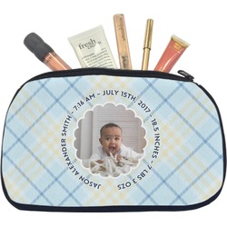 Baby Boy Photo Makeup / Cosmetic Bag - Medium (Personalized)