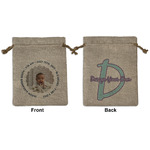 Baby Boy Photo Medium Burlap Gift Bag - Front & Back