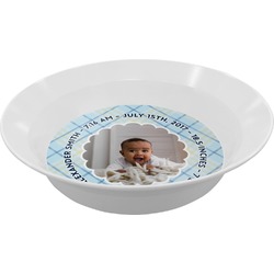 Baby Boy Photo Melamine Bowl - 12 oz (Personalized)