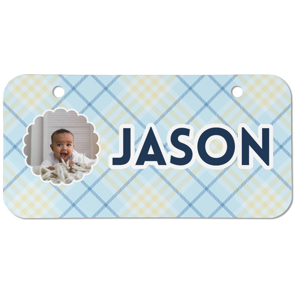 Custom Baby Boy Photo Mini/Bicycle License Plate (2 Holes)