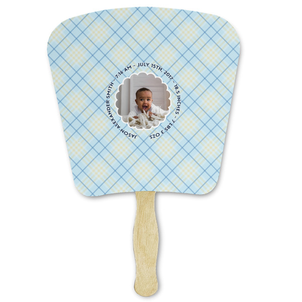 Custom Baby Boy Photo Paper Fan