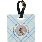 Baby Boy Photo Plastic Luggage Tag - Square