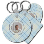 Baby Boy Photo Plastic Keychain