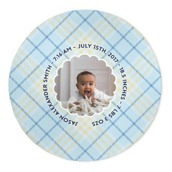 Baby Boy Photo 5' Round Indoor Area Rug