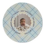 Baby Boy Photo Round Linen Placemat - Single Sided