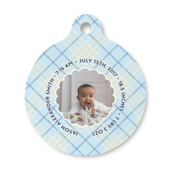 Baby Boy Photo Round Pet ID Tag - Small