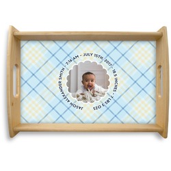 Baby Boy Photo Natural Wooden Tray - Small (Personalized)