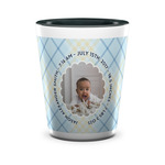 Baby Boy Photo Ceramic Shot Glass - 1.5 oz - Two Tone - Set of 4