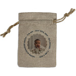 Baby Boy Photo Small Burlap Gift Bag - Front