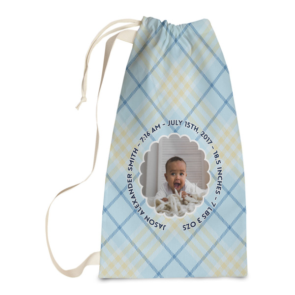 Custom Baby Boy Photo Laundry Bags - Small