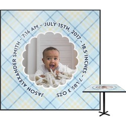 Baby Boy Photo Square Table Top - 30" (Personalized)