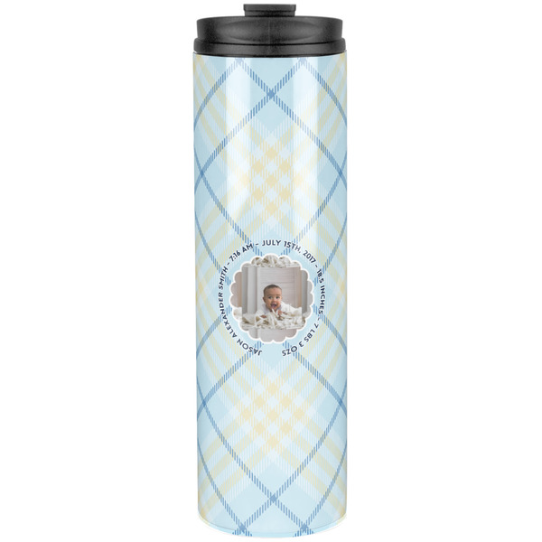 Custom Baby Boy Photo Stainless Steel Skinny Tumbler - 20 oz