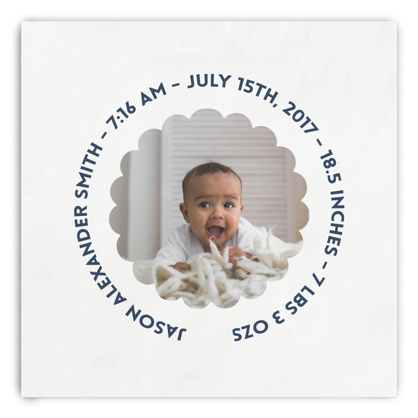 Custom Baby Boy Photo Paper Dinner Napkins