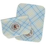 Baby Boy Photo Burp Cloths - Fleece - Set of 2