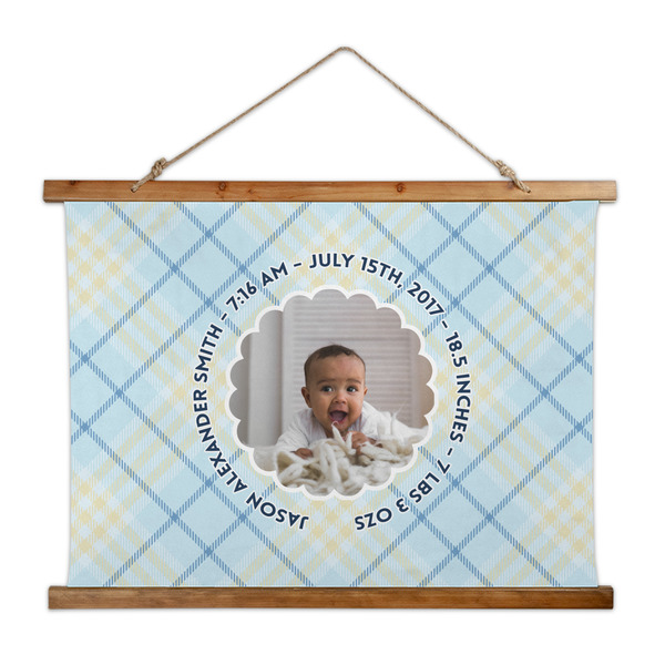 Custom Baby Boy Photo Wall Hanging Tapestry - Wide