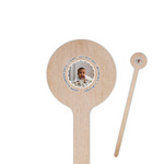 Baby Boy Photo 6" Round Wooden Stir Sticks - Double Sided