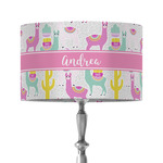 Llamas 12" Drum Lamp Shade - Fabric (Personalized)