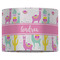 Llamas 16" Drum Lampshade - FRONT (Fabric)