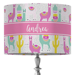 Llamas 16" Drum Lamp Shade - Fabric (Personalized)