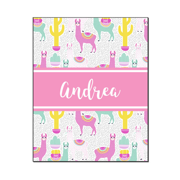 Custom Llamas Wood Print - 16x20 (Personalized)