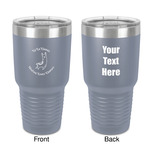 Llamas 30 oz Stainless Steel Tumbler - Grey - Double-Sided (Personalized)