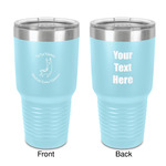 Llamas 30 oz Stainless Steel Tumbler - Teal - Double-Sided (Personalized)