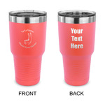 Llamas 30 oz Stainless Steel Tumbler - Coral - Double Sided (Personalized)