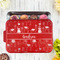 Llamas Aluminum Baking Pan - Red Lid - LIFESTYLE