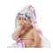 Llamas Baby Hooded Towel on Child