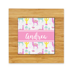 Llamas Bamboo Trivet with Ceramic Tile Insert (Personalized)