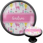 Llamas Cabinet Knob (Black) (Personalized)