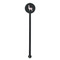 Llamas Black Plastic 5.5" Stir Stick - Round - Single Stick