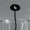 Llamas Black Plastic 7" Stir Stick - Oval - Main