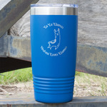 Llamas 20 oz Stainless Steel Tumbler - Royal Blue - Double Sided (Personalized)