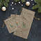 Llamas Burlap Gift Bags - LIFESTYLE (Flat lay)