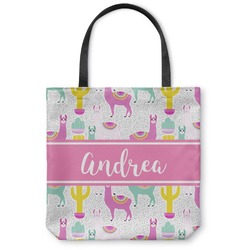 Llamas Canvas Tote Bag - Large - 18"x18" (Personalized)