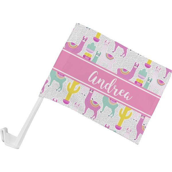 Custom Llamas Car Flag - Small w/ Name or Text