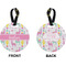 Llamas Circle Luggage Tag (Front + Back)